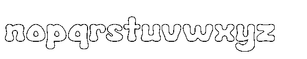 Hoptune Inline Font LOWERCASE