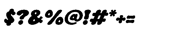 Hoptune Slant Font OTHER CHARS