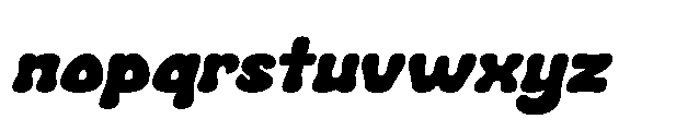 Hoptune Slant Font LOWERCASE