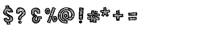 Horizontal Chalk Font OTHER CHARS