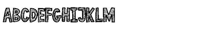 Horizontal Chalk Font UPPERCASE