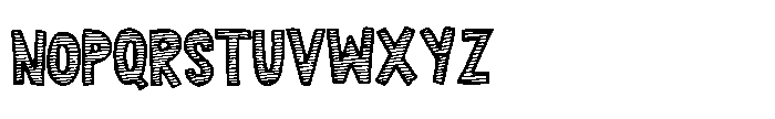 Horizontal Chalk Font UPPERCASE
