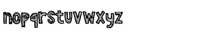 Horizontal Chalk Font LOWERCASE