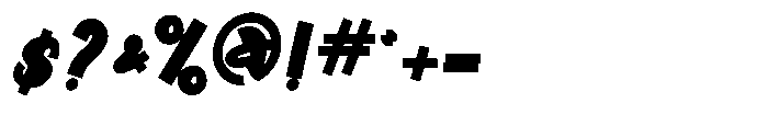 Horn Pop Bold Font OTHER CHARS