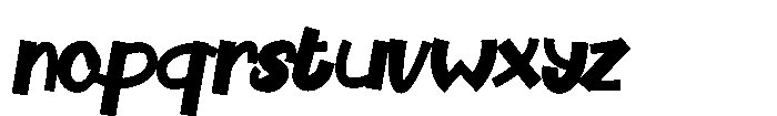 Horn Pop Bold Font LOWERCASE