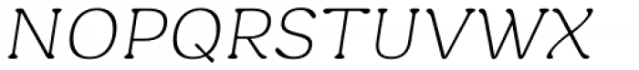 Hornbill Thin Italic Font UPPERCASE