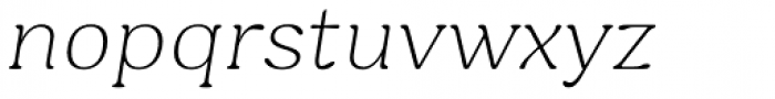 Hornbill Thin Italic Font LOWERCASE