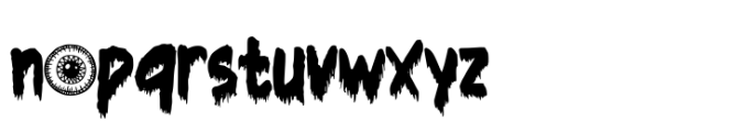 Horror Eyes Font LOWERCASE