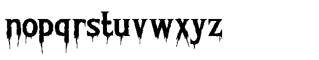 Horror Whisper Four Font LOWERCASE