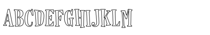 Horseshoes And Lemonade Outline Font UPPERCASE