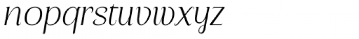 Hostilica Thin Italic Font LOWERCASE