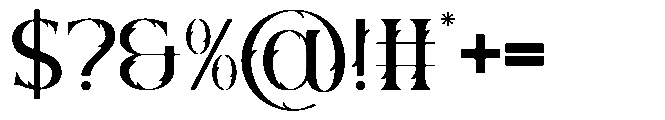Hotra Regular Font OTHER CHARS