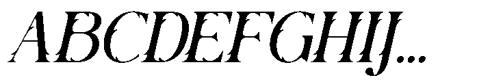 Hotra Slant Font UPPERCASE