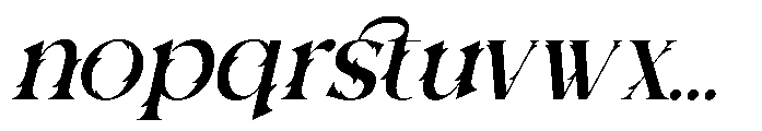 Hotra Slant Font LOWERCASE