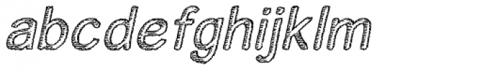Houral Etched Oblique Font LOWERCASE