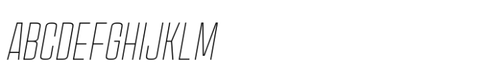 House Sans Condensed Thin Italic Font UPPERCASE