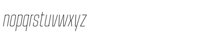 House Sans Condensed Thin Italic Font LOWERCASE
