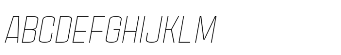 House Sans Narrow Thin Italic Font UPPERCASE