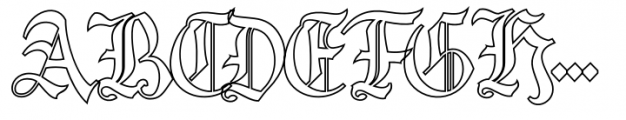 House of the Dragon Outline Font UPPERCASE