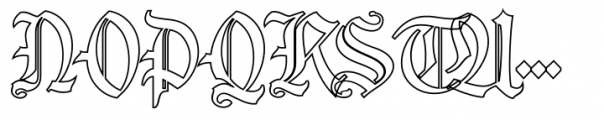 House of the Dragon Outline Font UPPERCASE