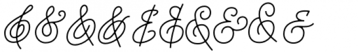 Houstoner Script Ampersand Font UPPERCASE