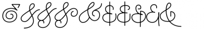 Houstoner Script Ampersand Font UPPERCASE