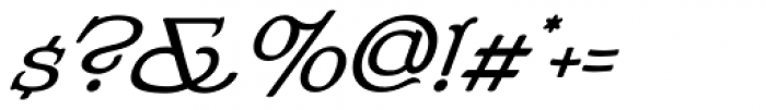 Howlett Italic Font OTHER CHARS