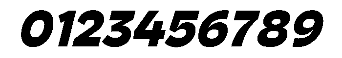 HossSharp BlackItalic Font OTHER CHARS