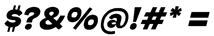 HossSharp BlackItalic Font OTHER CHARS