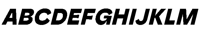 HossSharp BlackItalic Font UPPERCASE