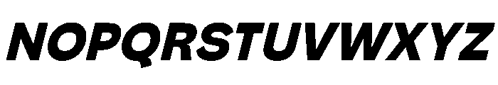HossSharp BlackItalic Font UPPERCASE