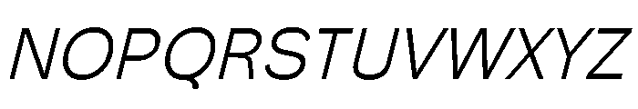 HossSharp LightItalic Font UPPERCASE