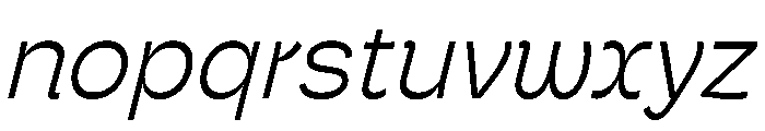 HossSharp LightItalic Font LOWERCASE