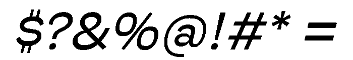 HossSharp RegularItalic Font OTHER CHARS