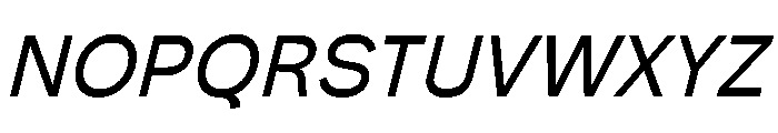 HossSharp RegularItalic Font UPPERCASE