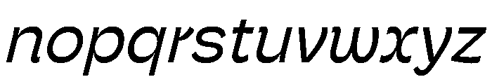HossSharp RegularItalic Font LOWERCASE