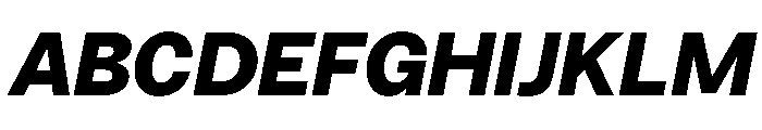 HotSansVF BlackItalic Instance Font UPPERCASE