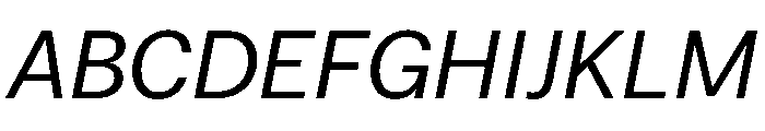 HotSansVF Italic Instance Font UPPERCASE