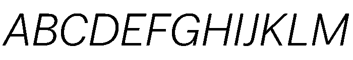 HotSansVF LightItalic Instance Font UPPERCASE