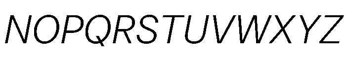 HotSansVF LightItalic Instance Font UPPERCASE