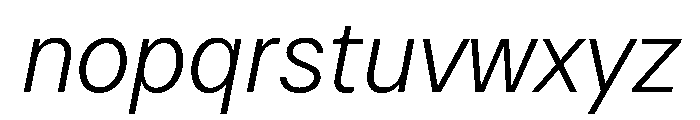 HotSansVF LightItalic Instance Font LOWERCASE