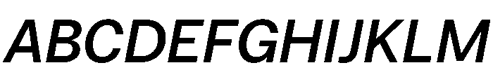 HotSansVF MediumItalic Instance Font UPPERCASE