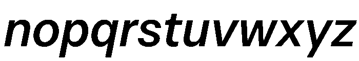 HotSansVF MediumItalic Instance Font LOWERCASE