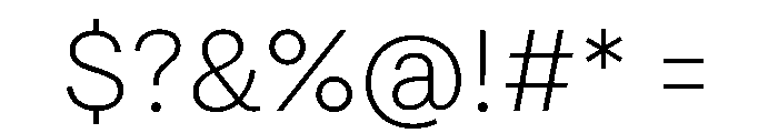 HotSansVF Thin Instance Font OTHER CHARS