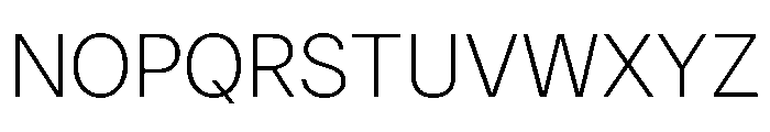 HotSansVF Thin Instance Font UPPERCASE