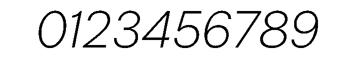HotSansVF ThinItalic Instance Font OTHER CHARS