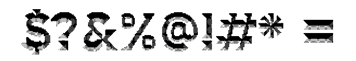 Hour 6 Clear Font OTHER CHARS