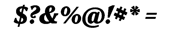 Houston Headline Bold Italic Font OTHER CHARS