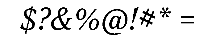 Houston Text Italic Font OTHER CHARS