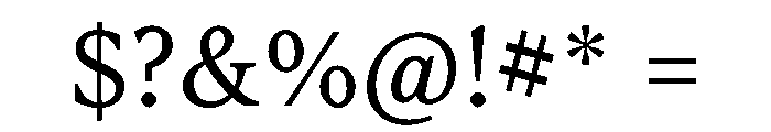 Houston Text Roman Font OTHER CHARS